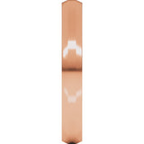 18K Rose Gold 3 mm Beveled-Edge Flat Band Size 7