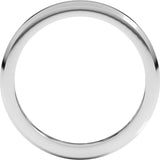 14K X1 White Gold 3 mm Beveled-Edge Flat Band Size 18