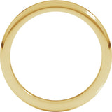 18K Yellow Gold 3 mm Beveled-Edge Flat Band Size 6
