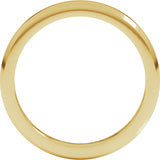 14K Yellow 3 mm Beveled-Edge Flat Band Size 7