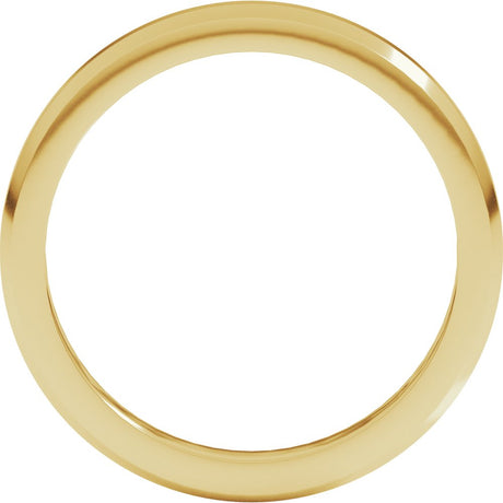 18K Yellow Gold 3 mm Beveled-Edge Flat Band Size 6