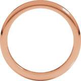 18K Rose Gold 3 mm Beveled-Edge Flat Band Size 7