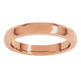 14K Rose 3 mm Beveled-Edge Flat Band Size 5.5