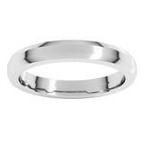 14K White 3 mm Beveled-Edge Flat Band Size 11