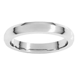14K X1 White Gold 3 mm Beveled-Edge Flat Band Size 18