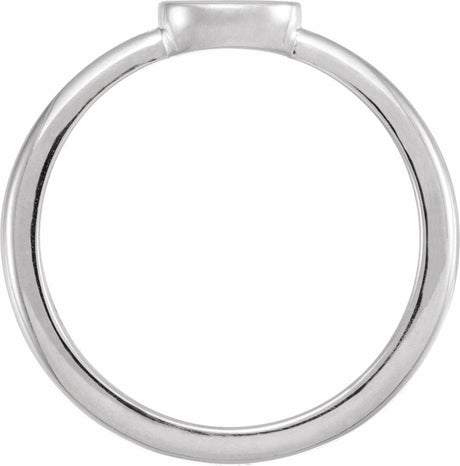 Sterling Silver 6.75x5 mm Oval Engravable Ring