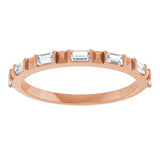 14K Rose 1/4 CTW Natural Diamond Anniversary Band