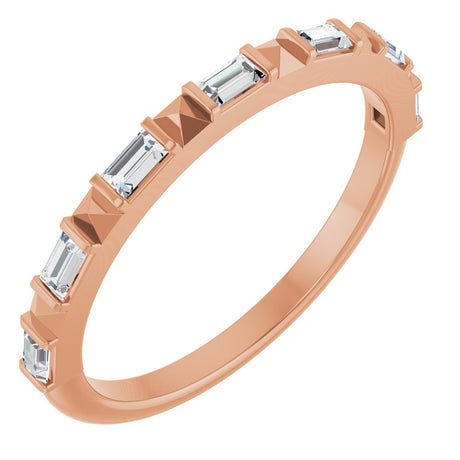 14K Rose 1/4 CTW Natural Diamond Anniversary Band