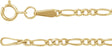 14K Yellow Gold 1.9 mm Diamond-Cut Figaro 16" Chain