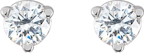 14K White 1/5 CTW Natural Diamond Friction Post Earrings