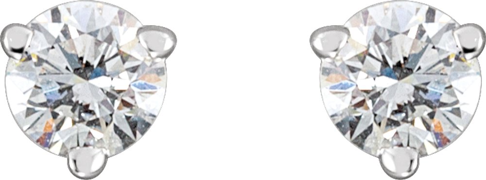 14K White .06 CTW Natural Diamond Earrings