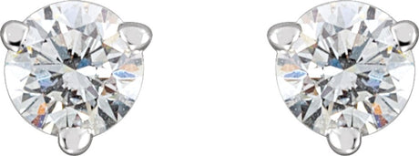14K White Gold .06 CTW Natural Diamond Earrings