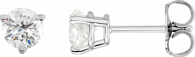 14K White 3/4 CTW Lab-Grown Diamond Earrings