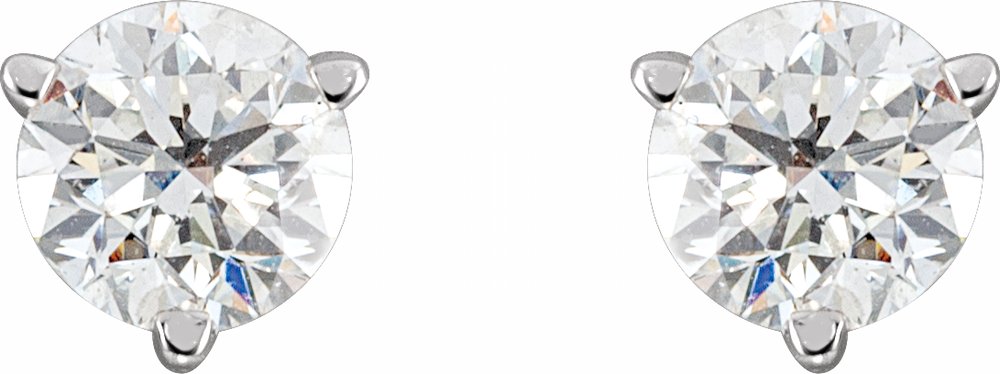 14K White 3/4 CTW Lab-Grown Diamond Earrings