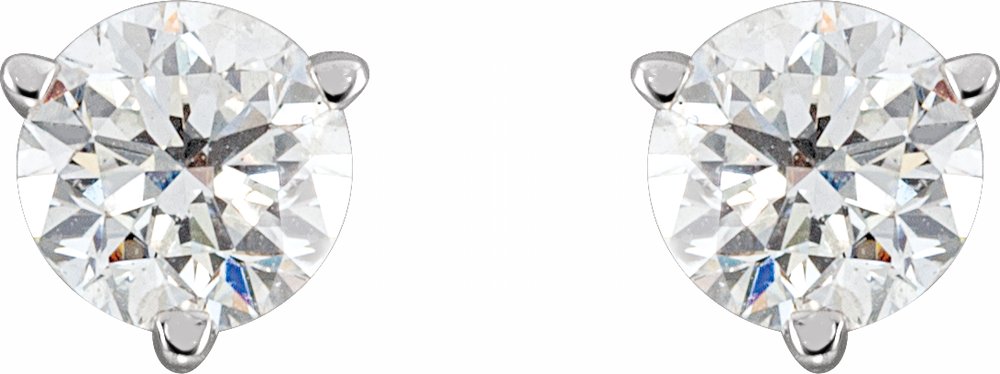 14K White 3/4 CTW Lab-Grown Diamond Earrings