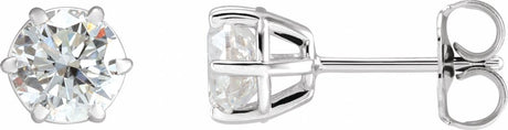 14K White Gold 1 1/2 CTW Lab-Grown Diamond Earrings