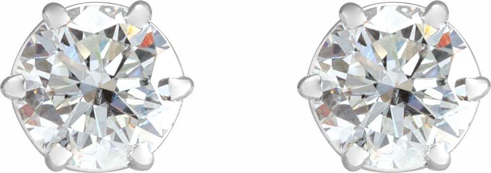 14K White 1 1/2 CTW Lab-Grown Diamond Earrings