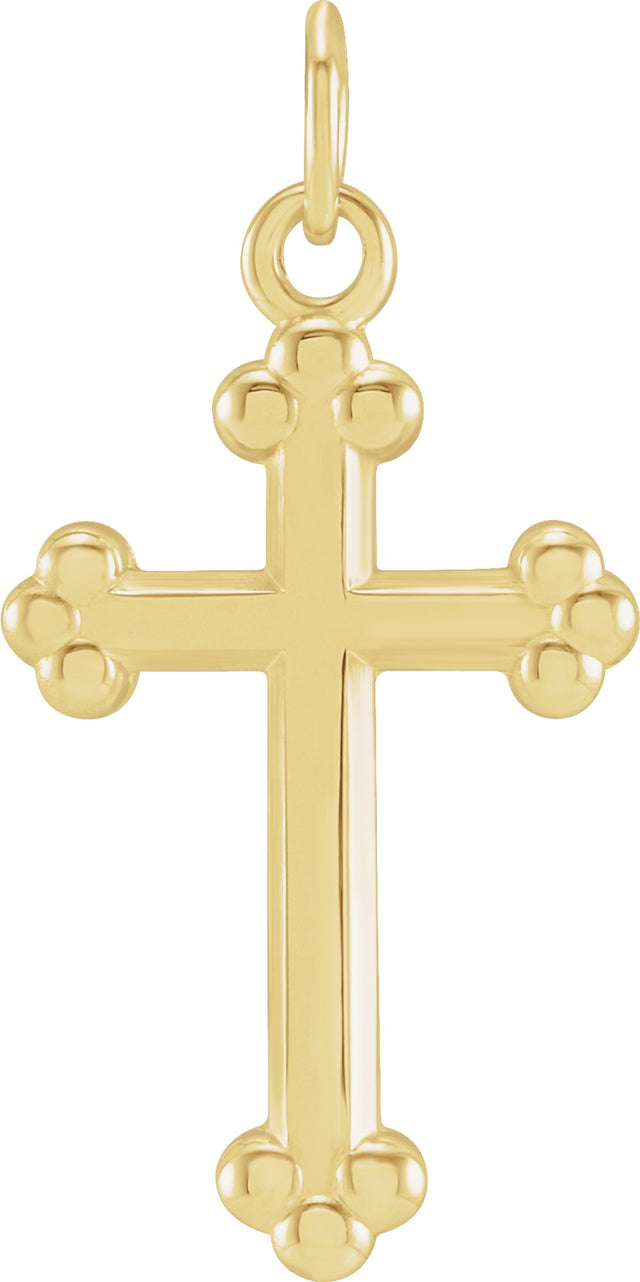 14K Yellow Cross Pendant