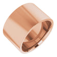 18K Rose Gold 12 mm Lightweight Comfort-Fit Flat Band Size [cv