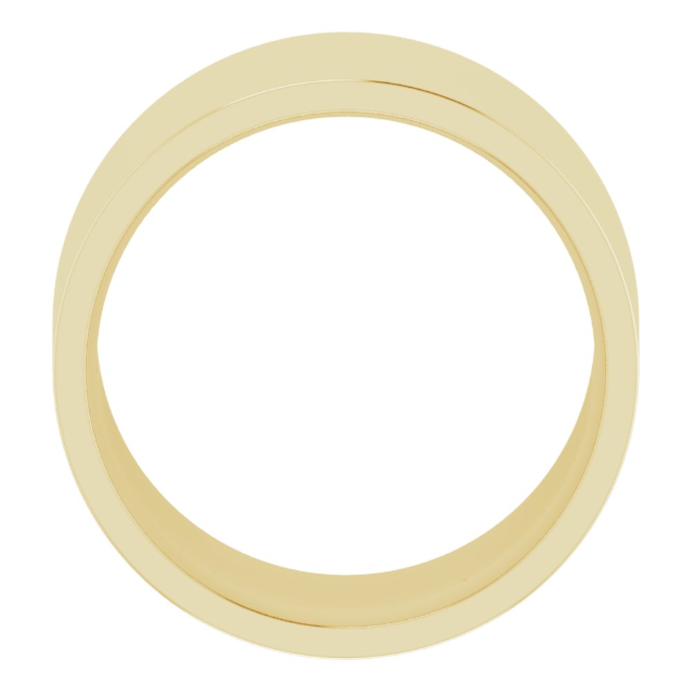 14K Yellow 12 mm Flat Comfort Fit Light Band