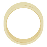 14K Yellow 12 mm Flat Comfort Fit Light Band