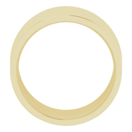 14K Yellow 12 mm Flat Comfort Fit Light Band