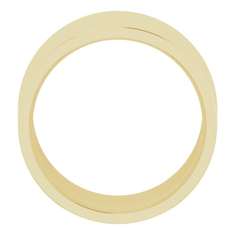 14K Yellow 12 mm Lightweight Comfort-Fit Flat Band