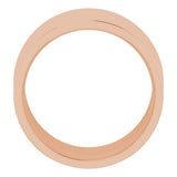 18K Rose Gold 12 mm Lightweight Comfort-Fit Flat Band Size [cv