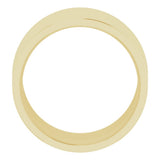 14K Yellow Gold 12 mm Lightweight Comfort-Fit Flat Band Size 6