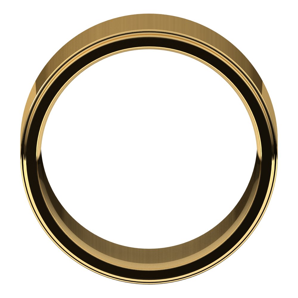 14K Yellow 11 mm Stepped-Edge Comfort-Fit Flat Band Size 9