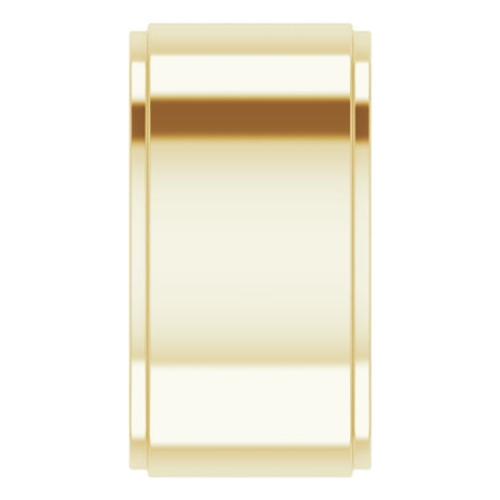 10K Yellow Gold 11 mm Stepped-Edge Comfort-Fit Flat Band Size 11.5