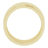 10K Yellow Gold 11 mm Stepped-Edge Comfort-Fit Flat Band Size 11.5