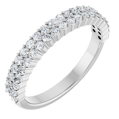 14K White 1/2 CTW Lab-Grown Diamond Anniversary Band