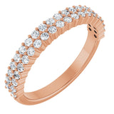 14K Rose 1/2 CTW Natural Diamond Anniversary Band