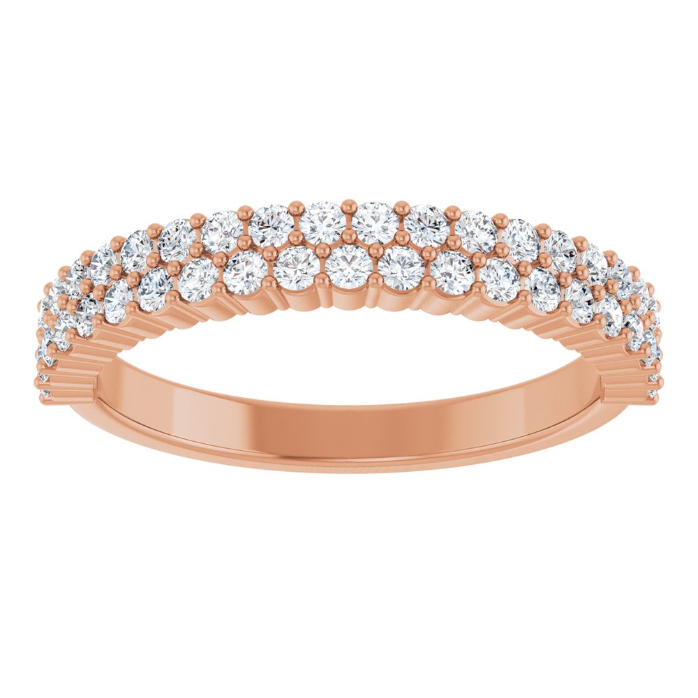 14K Rose Gold 1/2 CTW Natural Diamond Anniversary Band