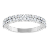 14K White 1/2 CTW Lab-Grown Diamond Anniversary Band