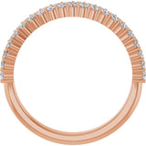 14K Rose 1/2 CTW Natural Diamond Anniversary Band