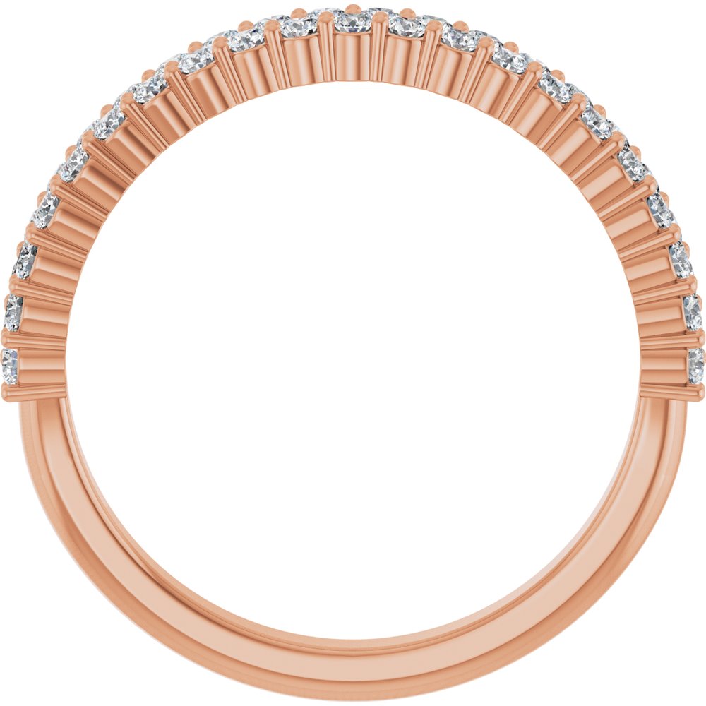 14K Rose Gold 1/2 CTW Natural Diamond Anniversary Band