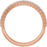 14K Rose Gold 1/2 CTW Natural Diamond Anniversary Band