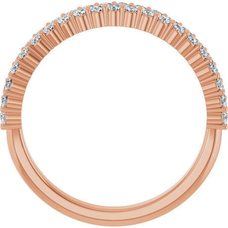 14K Rose 1/2 CTW Natural Diamond Anniversary Band