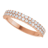 14K Rose 1/2 CTW Natural Diamond Anniversary Band