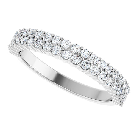 14K White 1/2 CTW Lab-Grown Diamond Anniversary Band