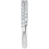 14K White 1/2 CTW Natural Diamond Anniversary Band