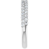 14K White 1/2 CTW Lab-Grown Diamond Anniversary Band