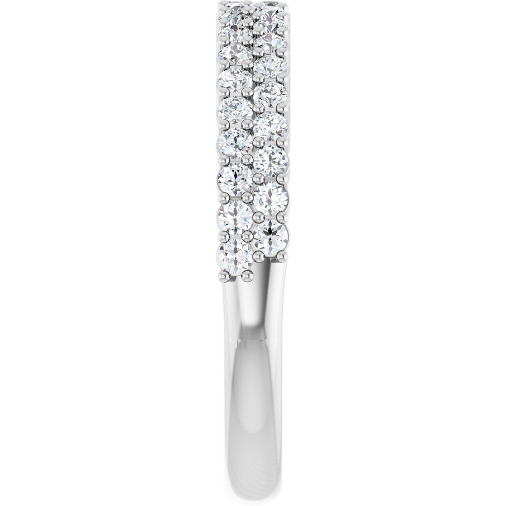 14K White 1/2 CTW Lab-Grown Diamond Anniversary Band