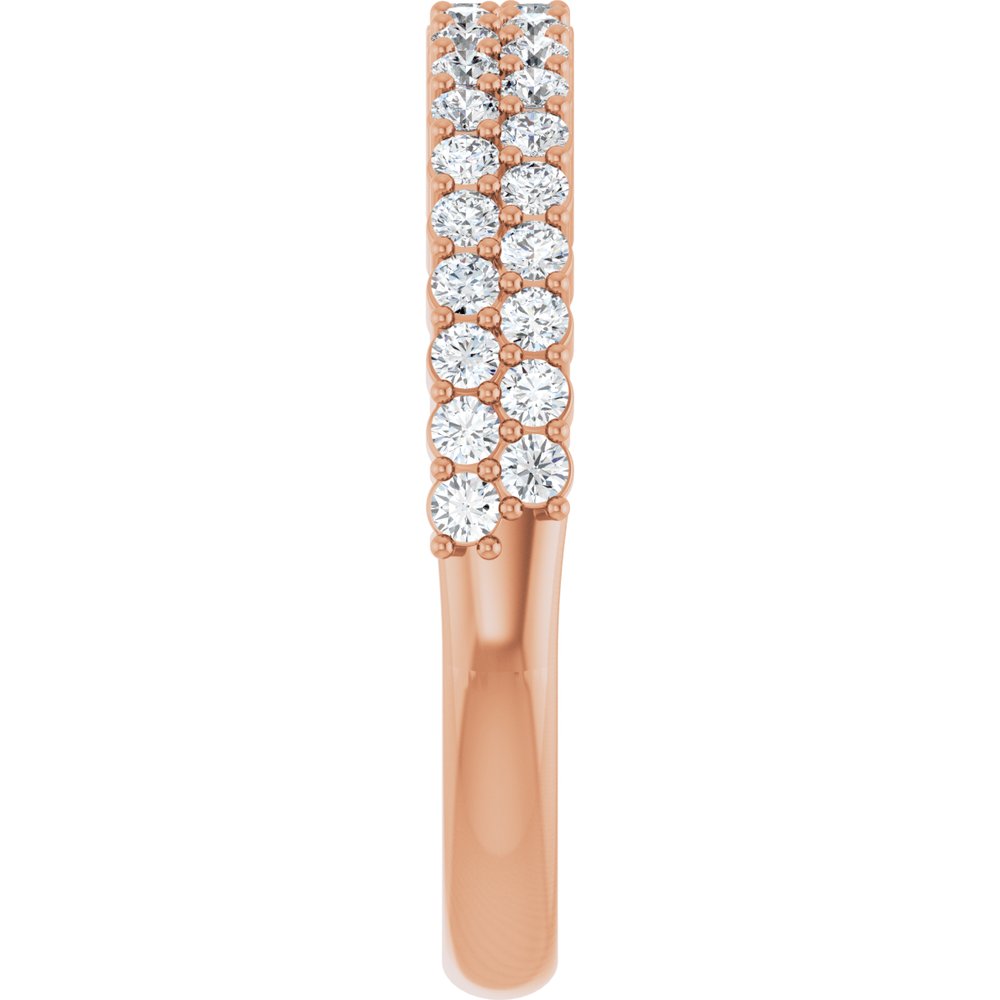 14K Rose 1/2 CTW Natural Diamond Anniversary Band