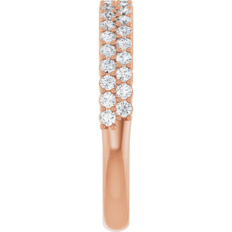 14K Rose Gold 1/2 CTW Natural Diamond Anniversary Band