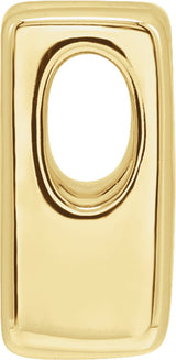 14K Yellow Block Initial H Slide Pendant