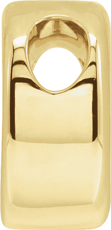 14K Yellow Gold Block Initial D Slide Pendant