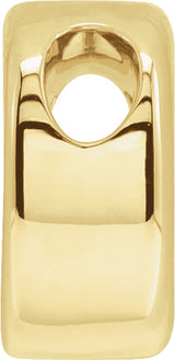 14K Yellow Block Initial D Slide Pendant